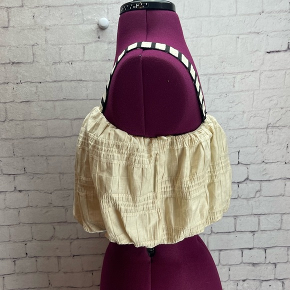 Zara bubble crop top size XS cream - Picture 2 of 5